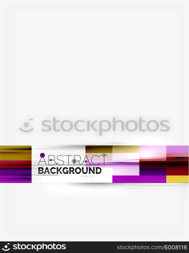 Geometrical design background, straight lines on white. Vector template