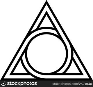 geometrical figure circle inscribed in a triangle,