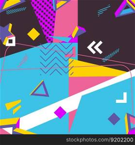 Geometrical graphic shapes template. Vintage background for book cover, Newsletter, Social Media backdrop. Abstract geometric poster.