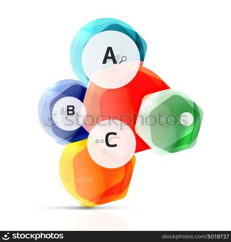 Geometrical hexagon aqua elements. Geometrical hexagon aqua elements. Vector template background for print workflow layout, diagram, number options or web design banner