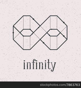 Geometrical infinity. Background is separately grouped and can be used.