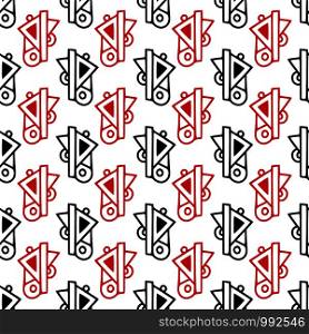 Geometrical seamless pattern. Black and red print design. Ethnic geometric pattern. Geometrical seamless pattern. Black and red print design. Ethnic geometric pattern.