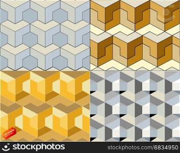 geometrical shape. four abstract multicolor background