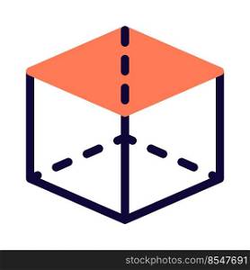 Geometrical shape of third dimension cube vertices