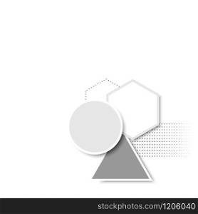 Geometry graphic abstract, triangle and circle minimal clean background, Vector illustration