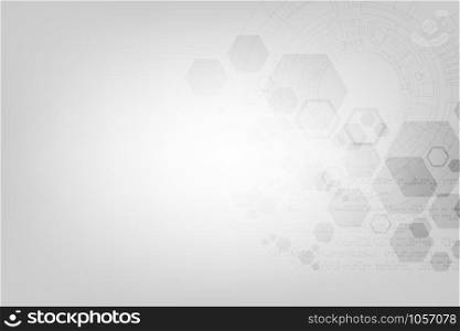 Geometry in technology concept on a gray background.