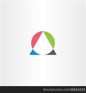 geometry math logo triangle and circle icon