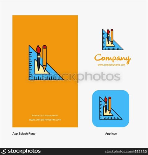 Geometry scale Company Logo App Icon and Splash Page Design. Creative Business App Design Elements