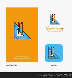 Geometry scale Company Logo App Icon and Splash Page Design. Creative Business App Design Elements