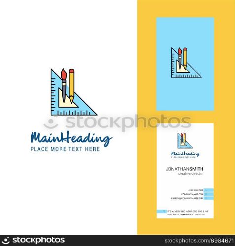 Geometry scale Creative Logo and business card. vertical Design Vector