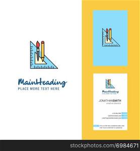 Geometry scale Creative Logo and business card. vertical Design Vector