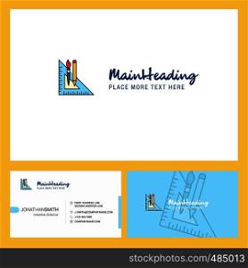 Geometry scale Logo design with Tagline & Front and Back Busienss Card Template. Vector Creative Design