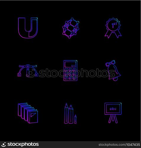 geometry , science , education , studies , physics , chemsitry , studies , code , awards , prizes , trophy , icon, vector, design, flat, collection, style, creative, icons