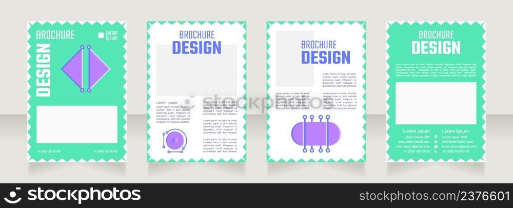 Geometry studying blank brochure design. Template set with copy space for text. Premade corporate reports collection. Editable 4 paper pages. Teco Light, Semibold, Arial Regular fonts used. Geometry studying blank brochure design