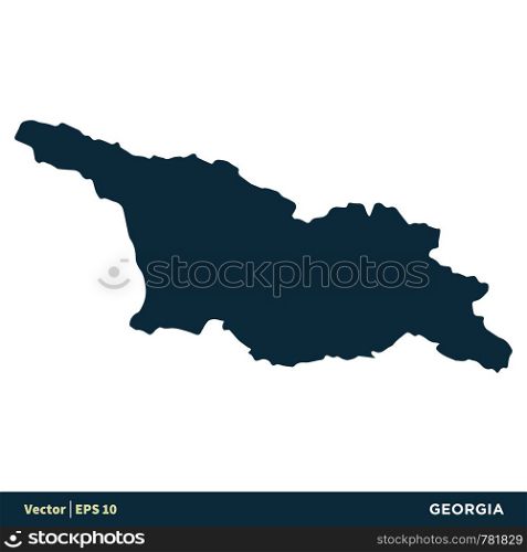 Georgia - Europe Countries Map Vector Icon Template Illustration Design. Vector EPS 10.