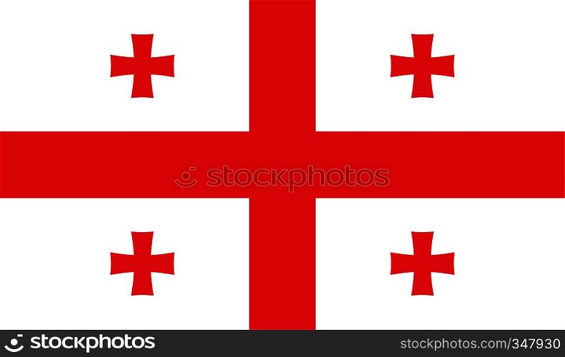 Georgia flag image for any design in simple style. Georgia flag image