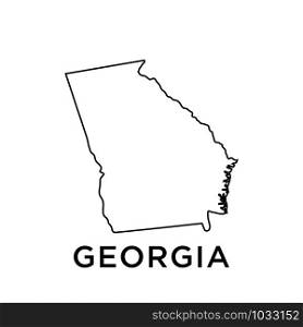 Georgia map icon design trendy