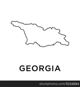 Georgia map icon design trendy