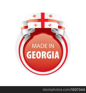 Georgia national flag, vector illustration on a white background. Georgia flag, vector illustration on a white background