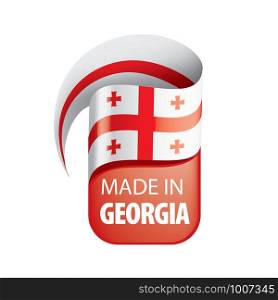 Georgia national flag, vector illustration on a white background. Georgia flag, vector illustration on a white background