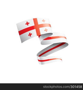 Georgia national flag, vector illustration on a white background. Georgia flag, vector illustration on a white background