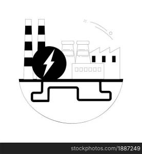 Geothermal energy abstract concept vector illustration. Renewable sources, enhanced geothermal system, thermal green energy, power plants, geyser, heat pump, steam flow, water abstract metaphor.. Geothermal energy abstract concept vector illustration.