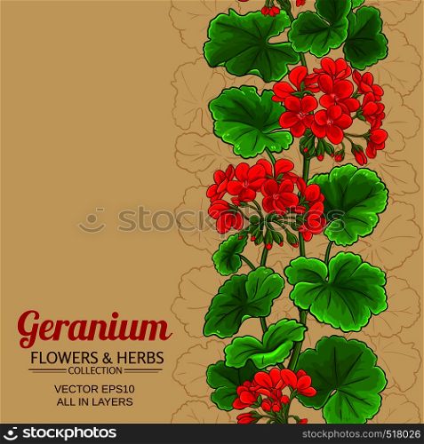 geranium vector pattern on color background . geleranium vector background