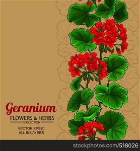geranium vector pattern on color background . geleranium vector background