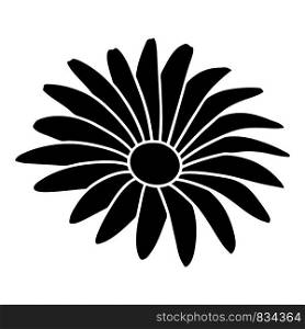 Gerber flower icon. Simple illustration of gerber flower vector icon for web. Gerber flower icon, simple black style