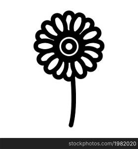 gerbera flower line icon vector. gerbera flower sign. isolated contour symbol black illustration. gerbera flower line icon vector illustration