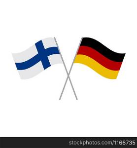 German and Finnish flags vector isolated on white background