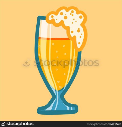 German beer glass icon. Hand drawn illustration of german beer glass vector icon for web design. German beer glass icon, hand drawn style