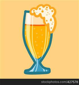 German beer glass icon. Hand drawn illustration of german beer glass vector icon for web design. German beer glass icon, hand drawn style