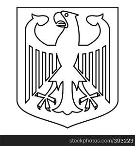 German coat of arms icon. Outline illustration of german coat of arms vector icon for web. German coat of arms icon, outline style