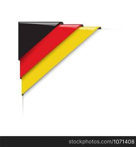 German Corner. Vector label with flag