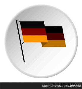 German flag icon in flat circle isolated vector illustration for web. German flag icon circle