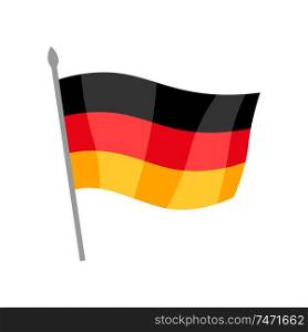 German flag illustration. National decorative object or icon.. German flag illustration.