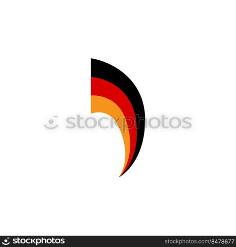 german flag logo illustration design