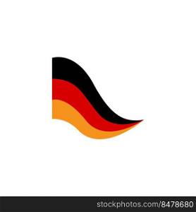 german flag logo illustration design
