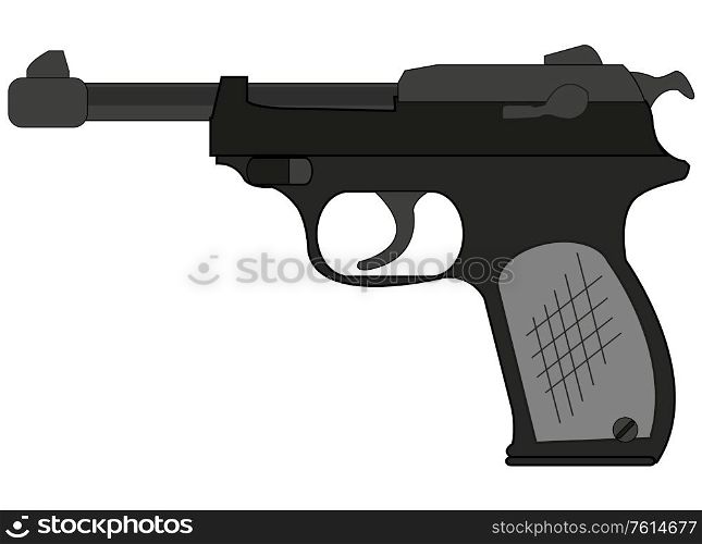 German gun walther timeses of the second world war. German gun walther on white background is insulated