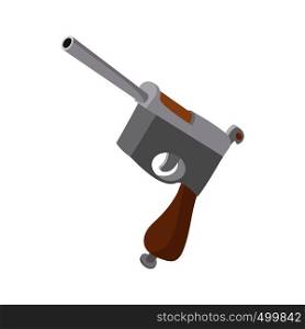 German pistol icon in cartoon style on a white background . German pistol icon, cartoon style