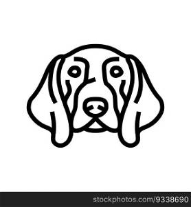 german shorthaired pointer dog puppy pet line icon vector. german shorthaired pointer dog puppy pet sign. isolated contour symbol black illustration. german shorthaired pointer dog puppy pet line icon vector illustration