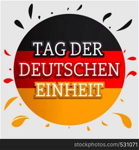 German unity day concept background. Hand drawn illustration of german unity day vector concept background for web design. German unity day concept background, hand drawn style