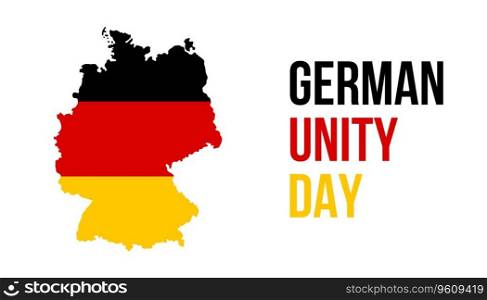German Unity day. Tag der Deutschen Einheit. October 3rd. Typography vector design. Vector illustration