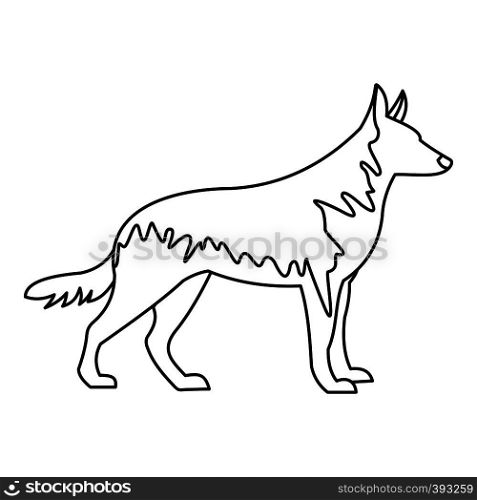 German wolfhound icon. Outline illustration of german wolfhound vector icon for web. German wolfhound icon, outline style