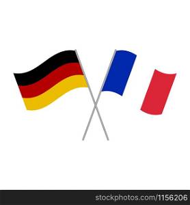 Germany and France flags vector isolated on white background. Germany and France flags vector isolated
