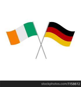 Germany and Ireland flags vector isolated on white background