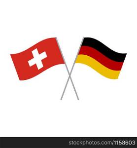 Germany and Switzerland flags vector isolated on white background