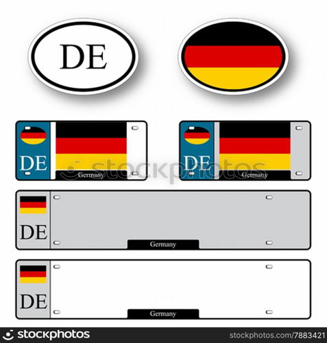 germany auto set against white background, abstract vector art illustration, image contains transparency