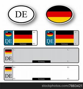 germany auto set against white background, abstract vector art illustration, image contains transparency